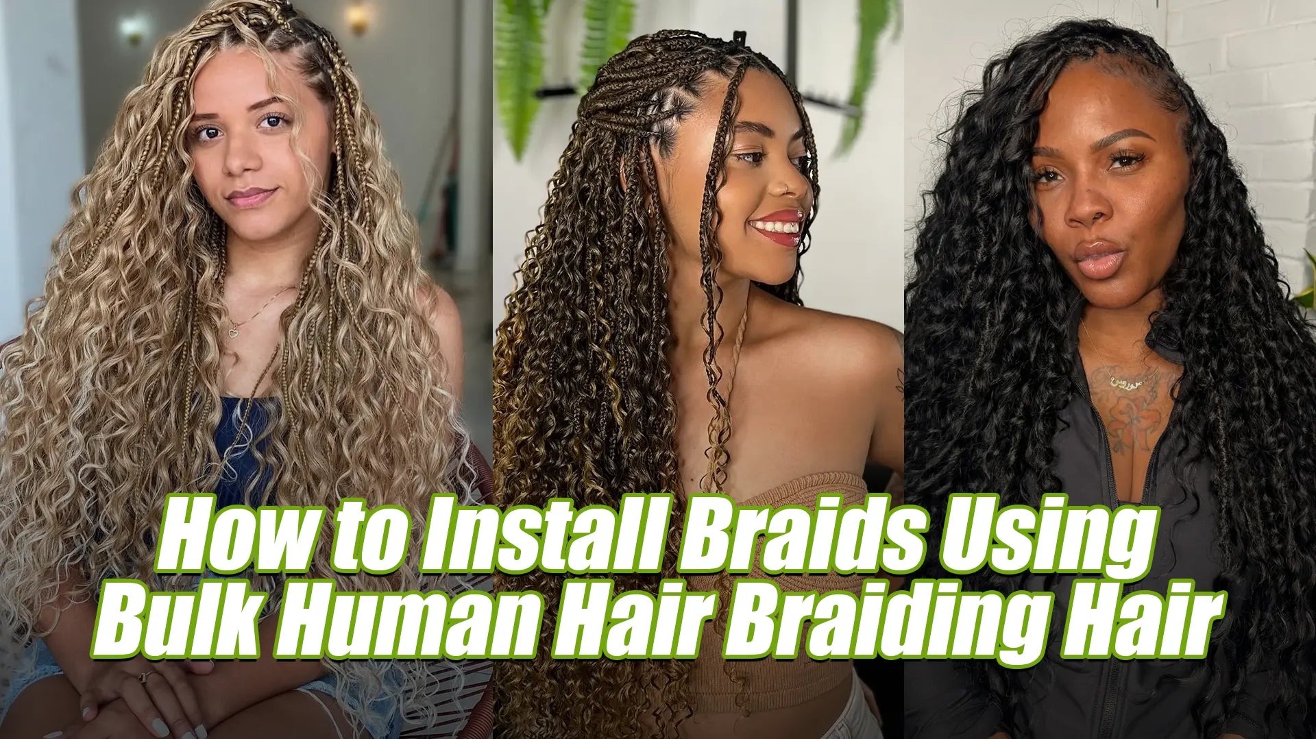 How to Install Braids Using Bulk Human Hair Braiding Hair