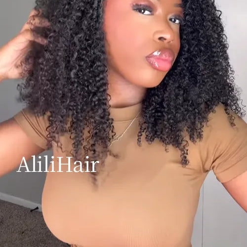Lightweight Afro Kinky Curly Crochet Human Hair Extension
