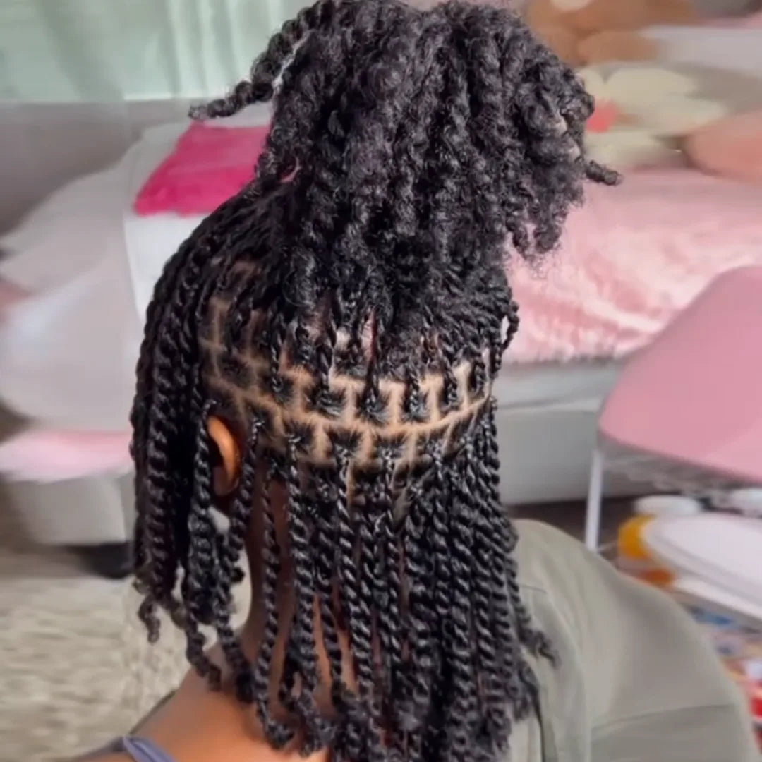 Afro kinky curly bulk human hair for braiding natural black