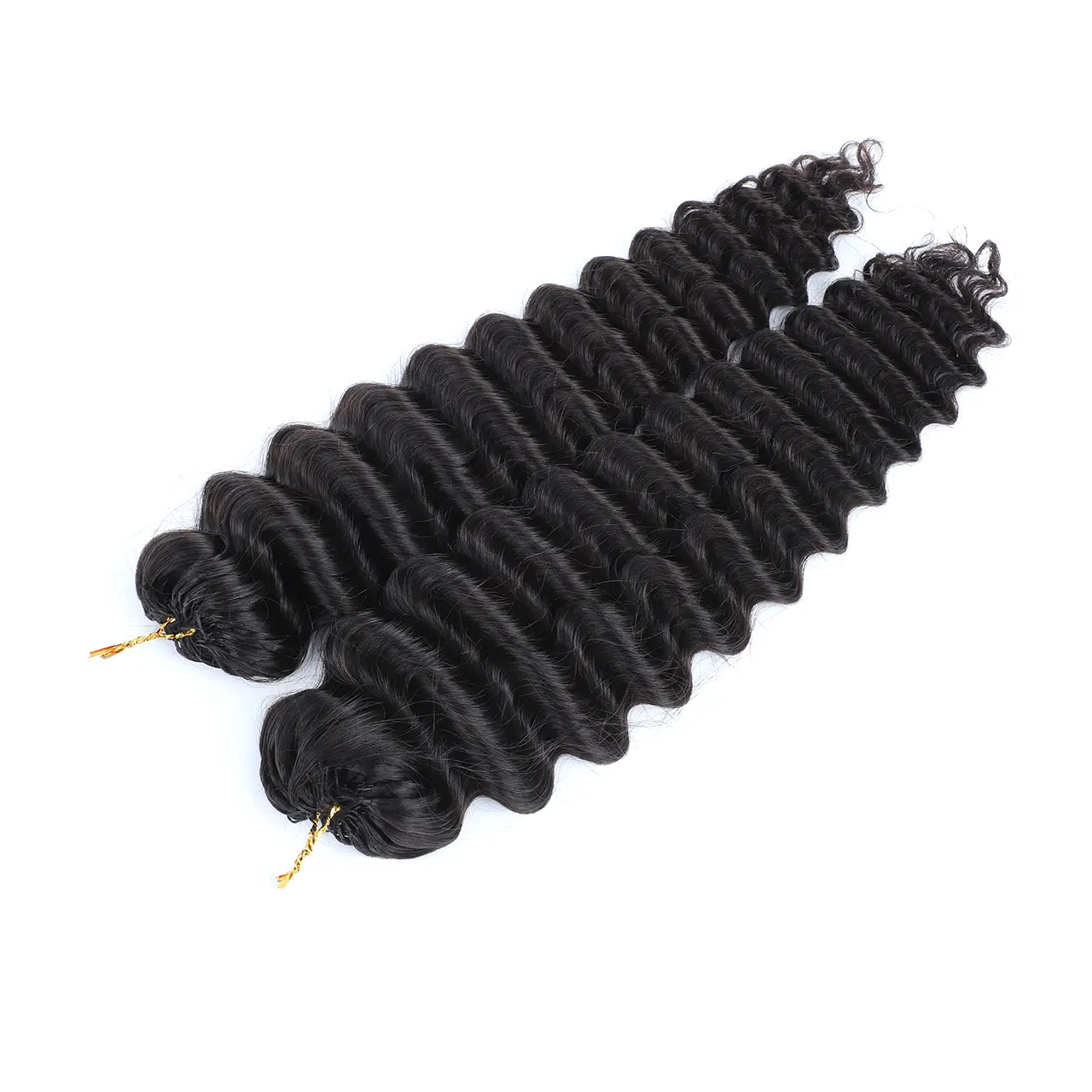 2Packs deep wave crochet human hair