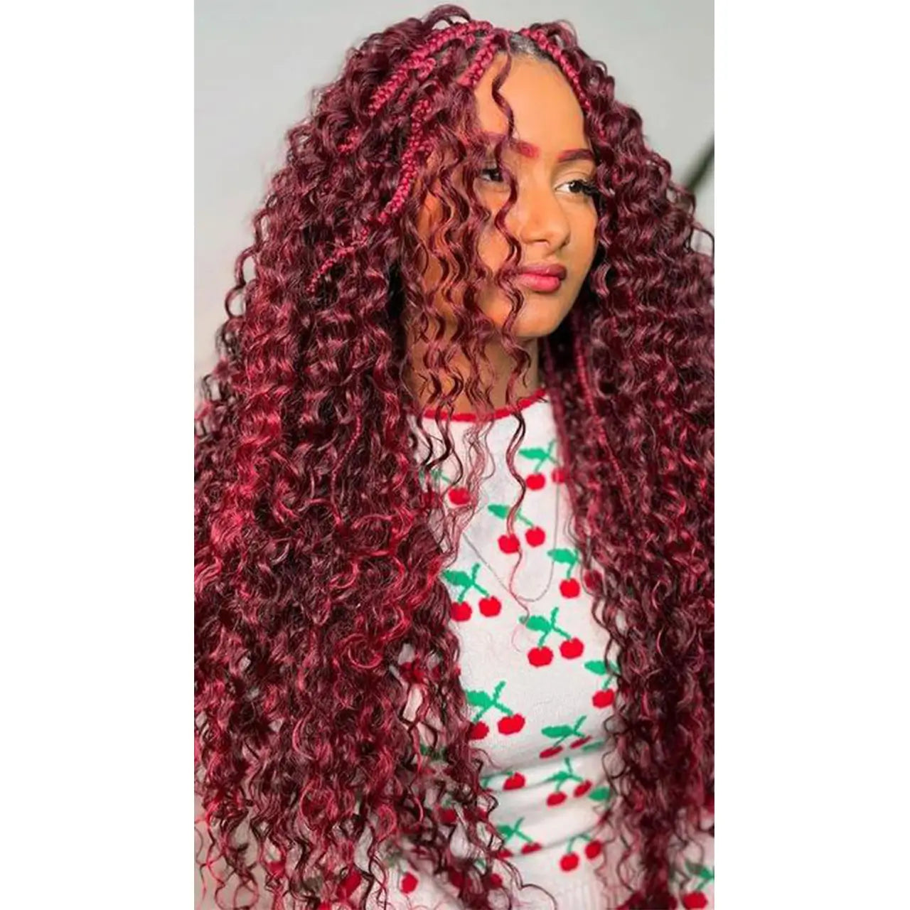 Two bundles 99j burgundy red bulk human hair for braiding body wave