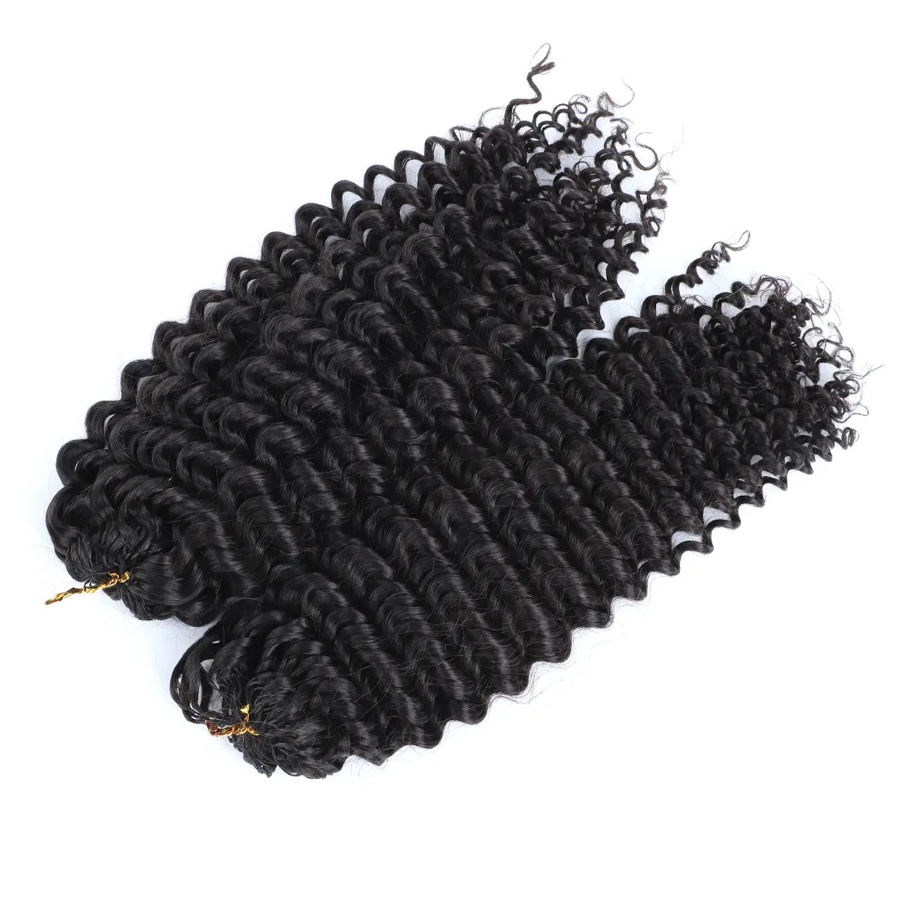 Pre separated water wave crochet hair extensions human hair two packs