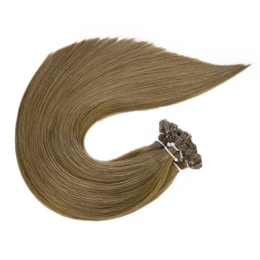 #6 Chestnut Brown Flat Tip Hair Extension