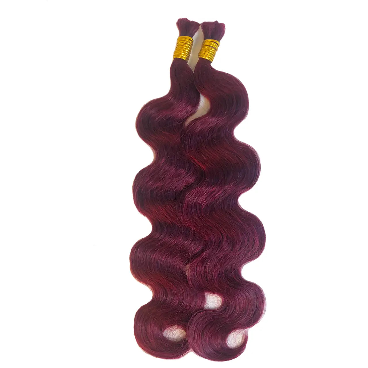 99J burgundy red bulk human hair for braiding body wave