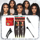 Braiding essentials 5 piece set bulk hair pack for boho locs and boho braids tools