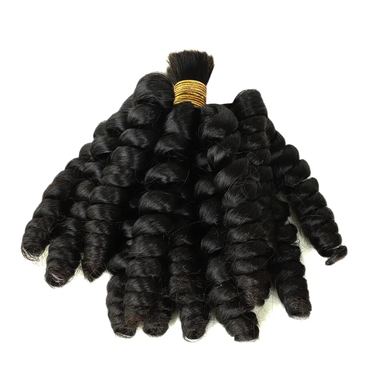 Bulk braiding human hair twists for curly hair black two bundles