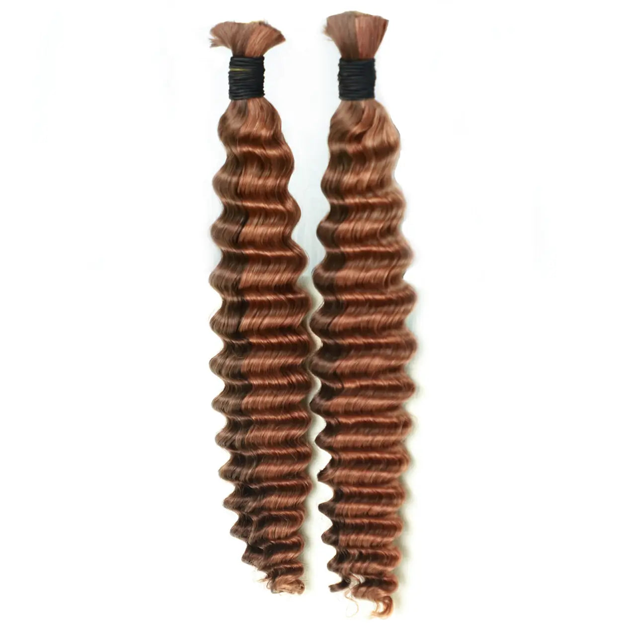 Bulk curly hair medium brown deep wave for braiding two bundles