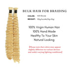 Bulk hair for braiding virgin human hair 613 blonde 100g per pack