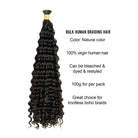 Bulk human braiding hair natural black 100g for per pack