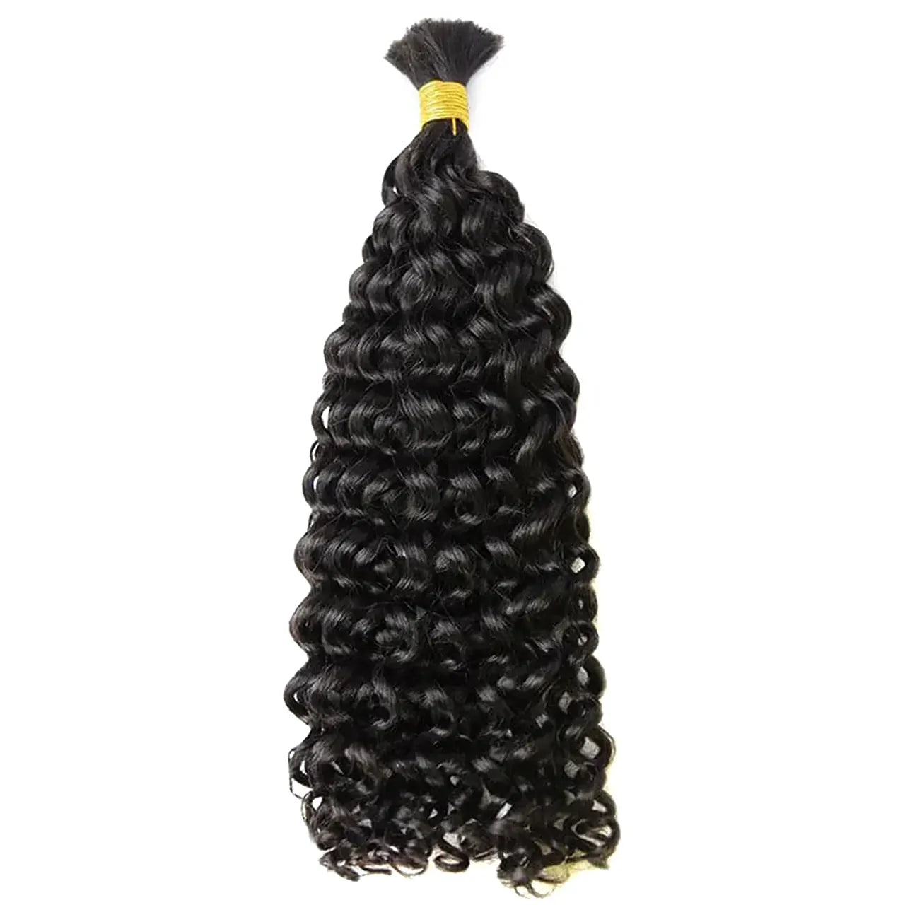 Bulk human braiding hair of 100% virgin hair natural black