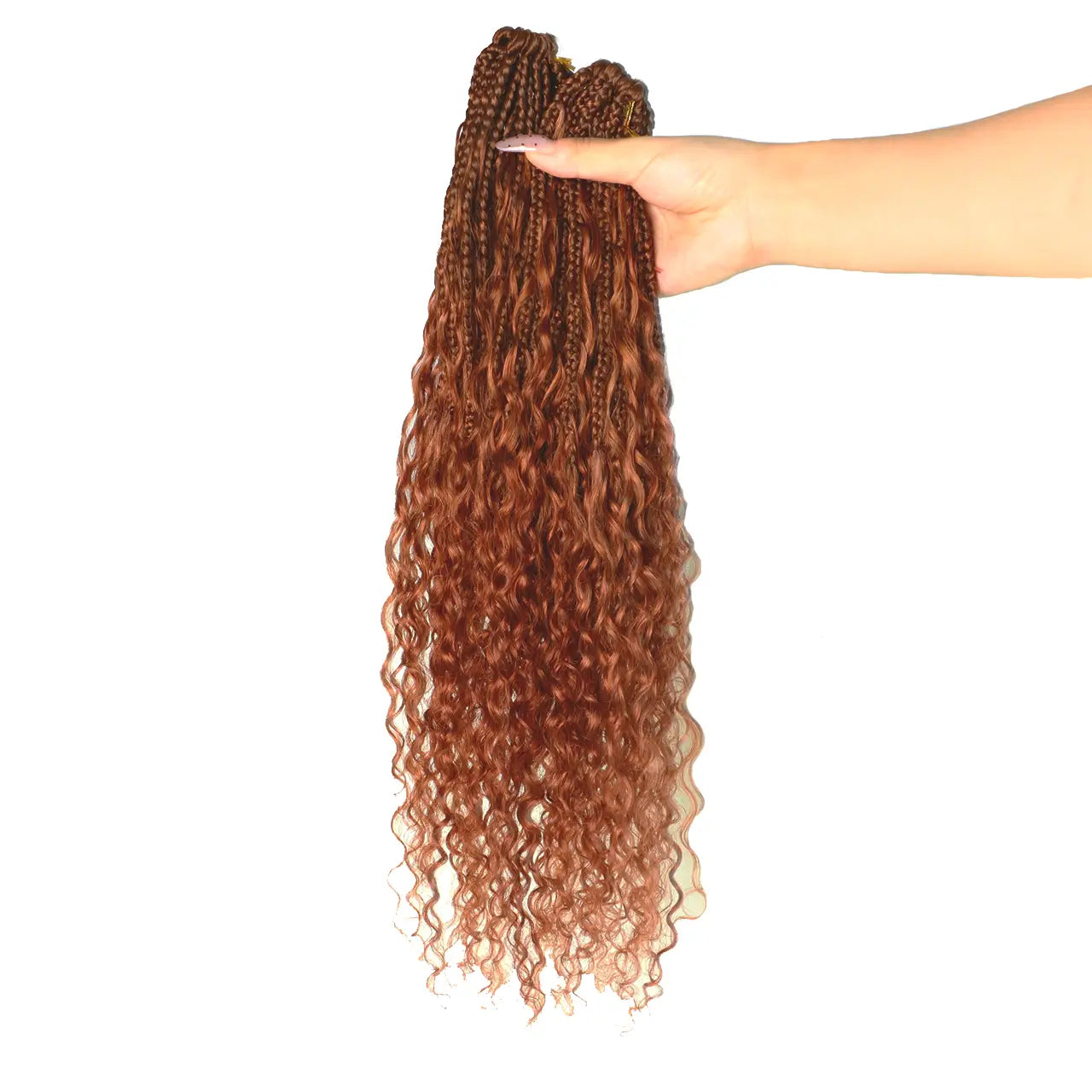 Bulk human hair crochet braids dark brown