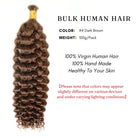 Bulk human hair dark brown 100% virgin human hair