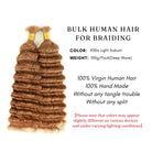 Bulk human hair for braiding light brown virgin human hair