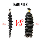 Bulk human hair for braiding natural black 25g compare 100g