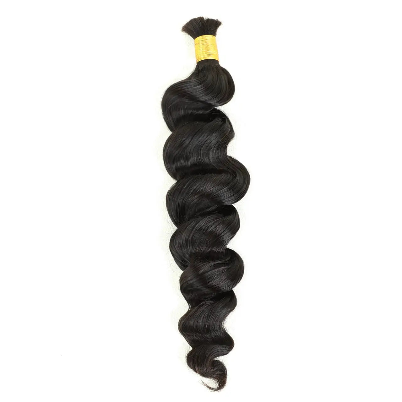 Bulk human hair for braiding natural black loose wave