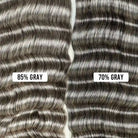 Bulk human hair for braiding natural color and gray 85% gray vs 70% gray