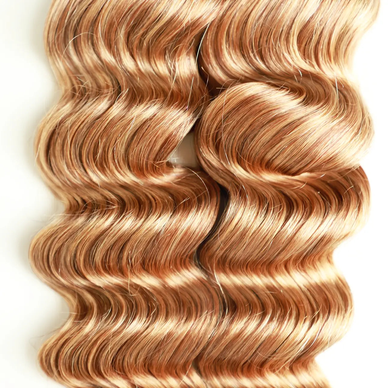 Bulk human hair medium blonde loose deep wave details