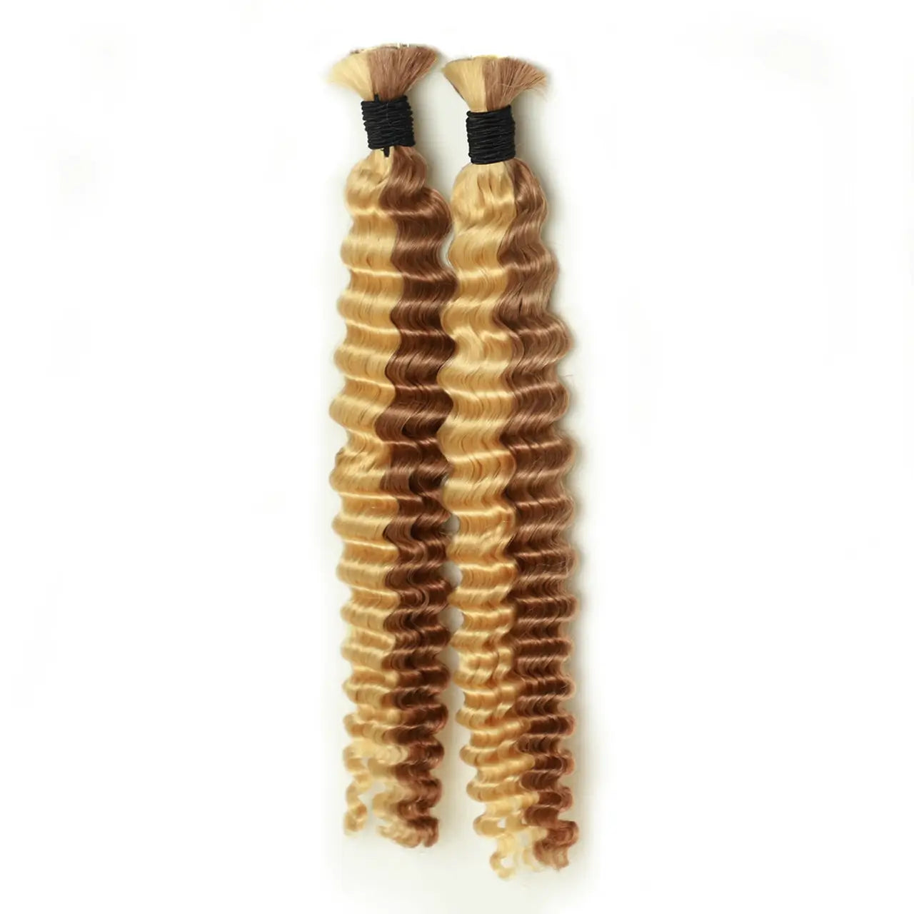 Bulk human hair piano color deep wave two bundles for braiding