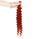 Copper red human hair deep wave bulk for braiding 100% virgin human hair bundles