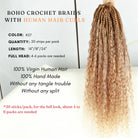 Crochet boho braids with braids human hair curls 20 strips per pack