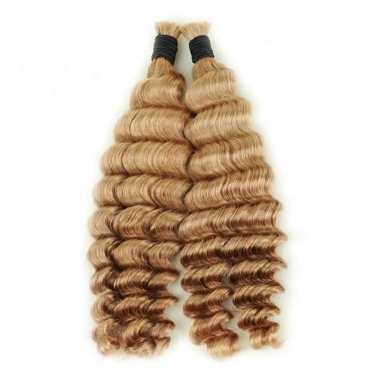 Deep wave bulk hair extensions for braiding