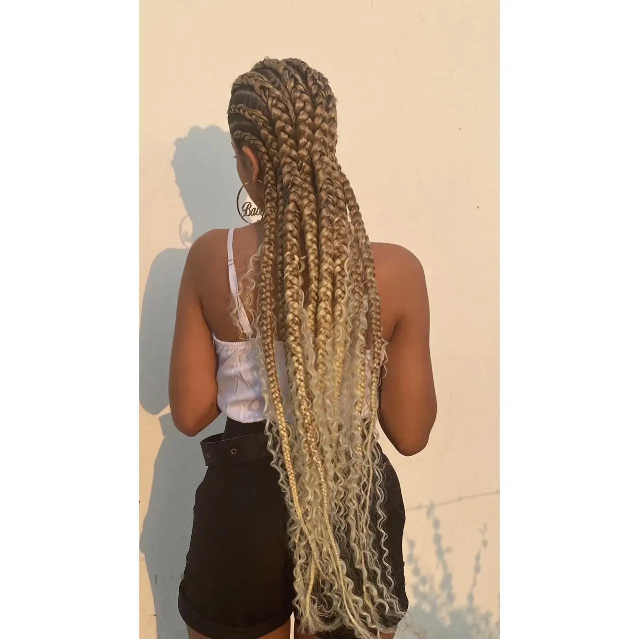 Deep Wave Bulk Human braiding hair for woman Medium Blonde