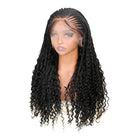 Fulani cornrows knotless boho braid full hd lace wig whole effect