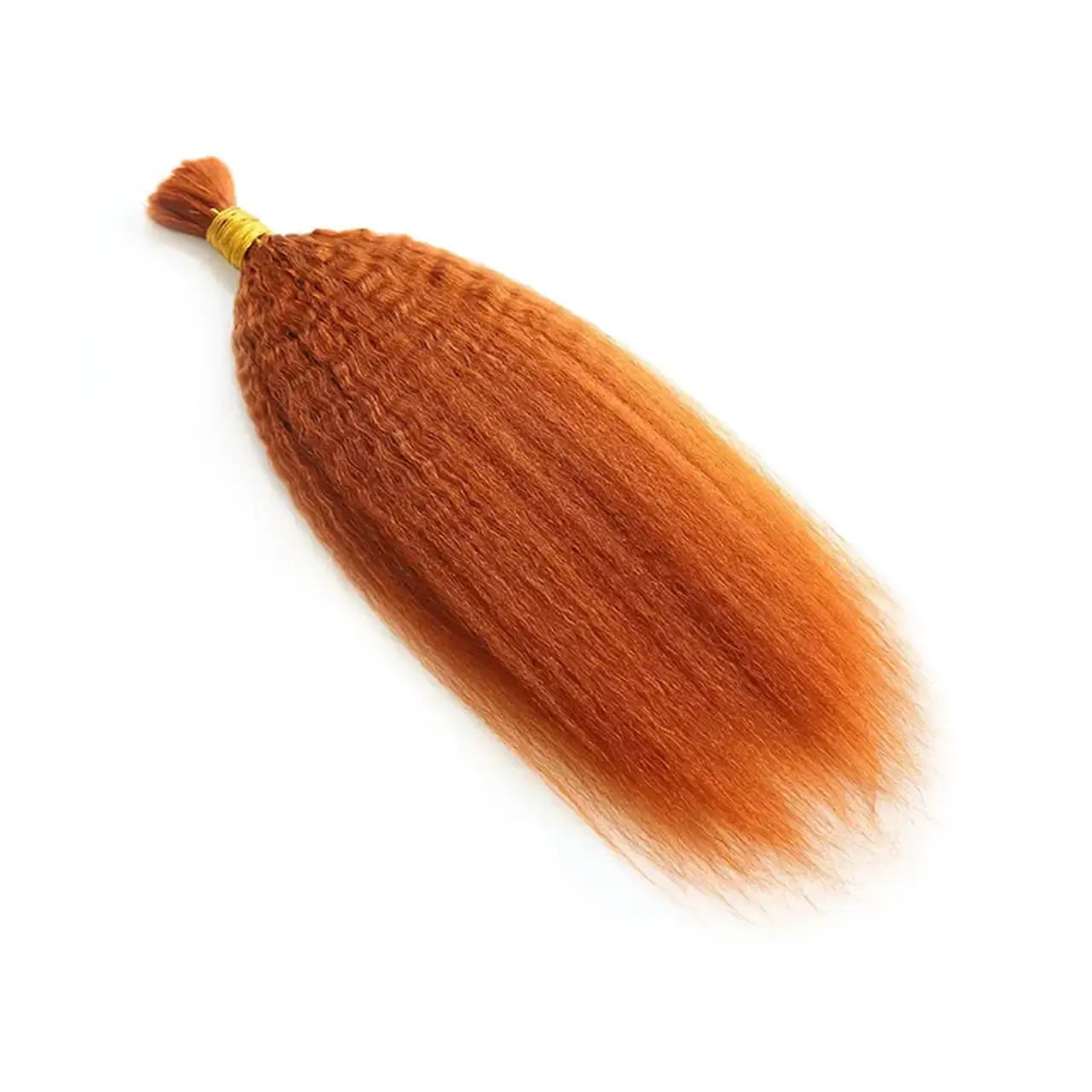 Ginger kinky straight bulk human hair for braiding