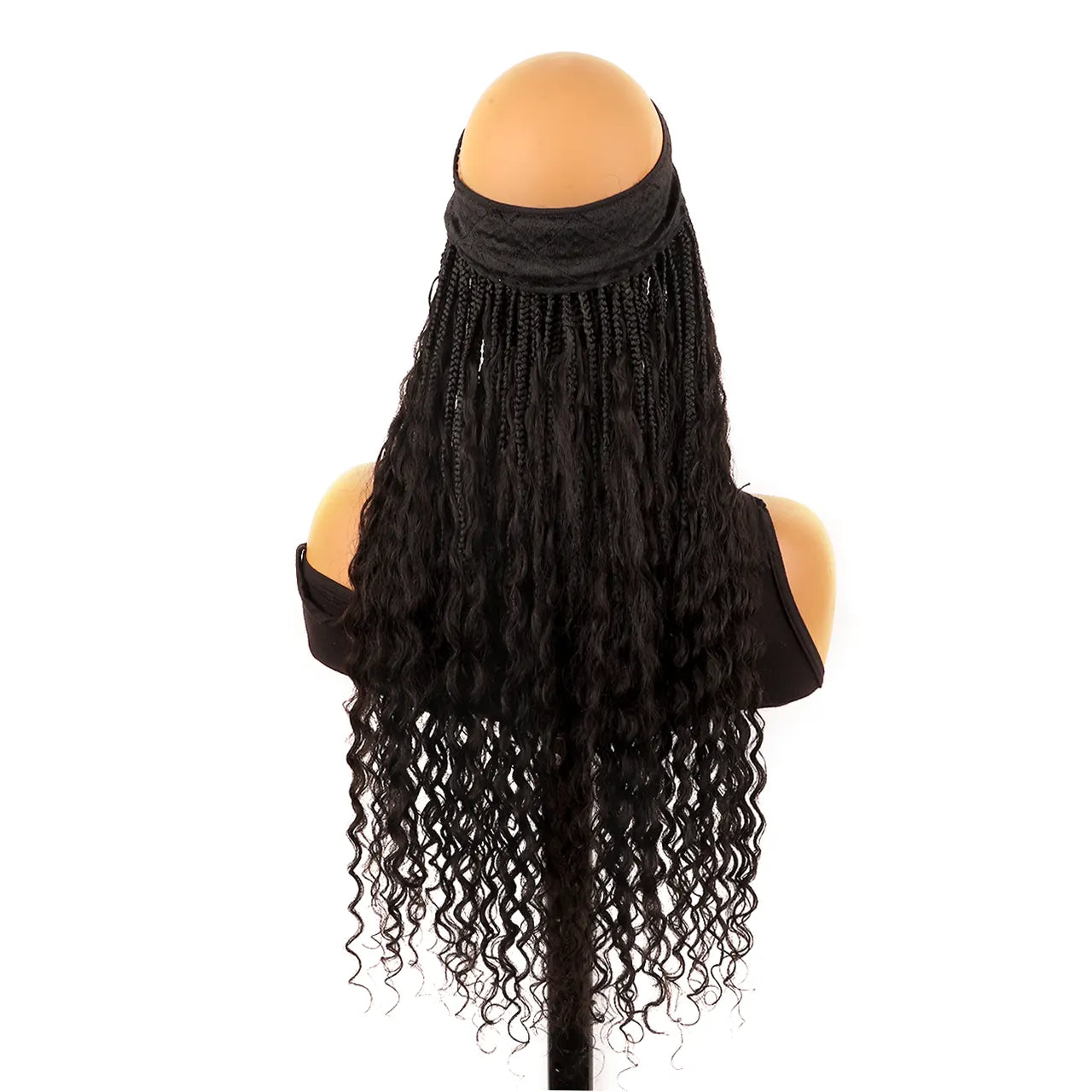 Headband wig human hair for black women 18inch back overall effect