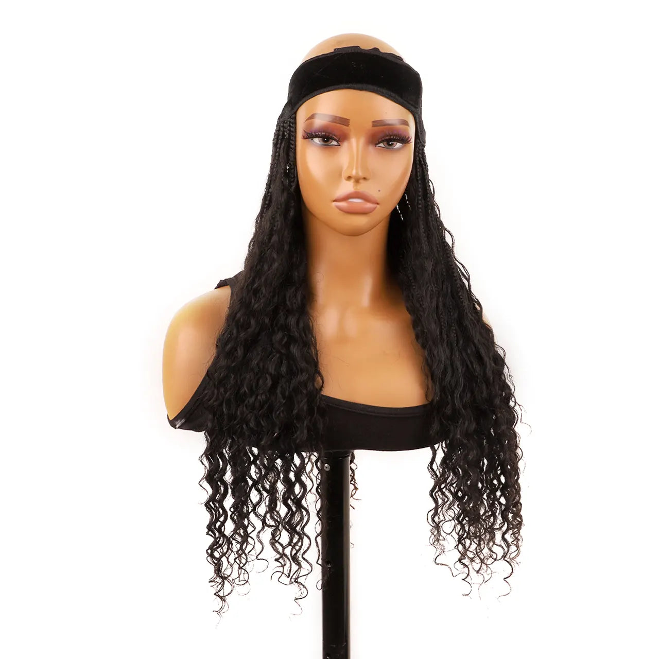 Headband wig human hair for black women 18inch