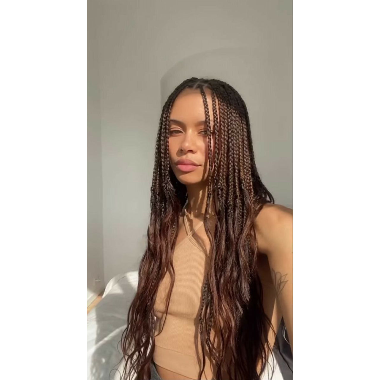 Human hair bulk braiding for braiding deep wave wear effect