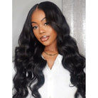 Natural black body wave bulk human braiding hair for women