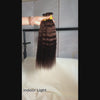 Double drawn bulk human braiding hair dark brown indoor light