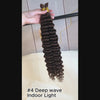 Dark brown bulk human hair for braiding 