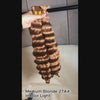 Deep wave bulk human hair for braiding medium blonde