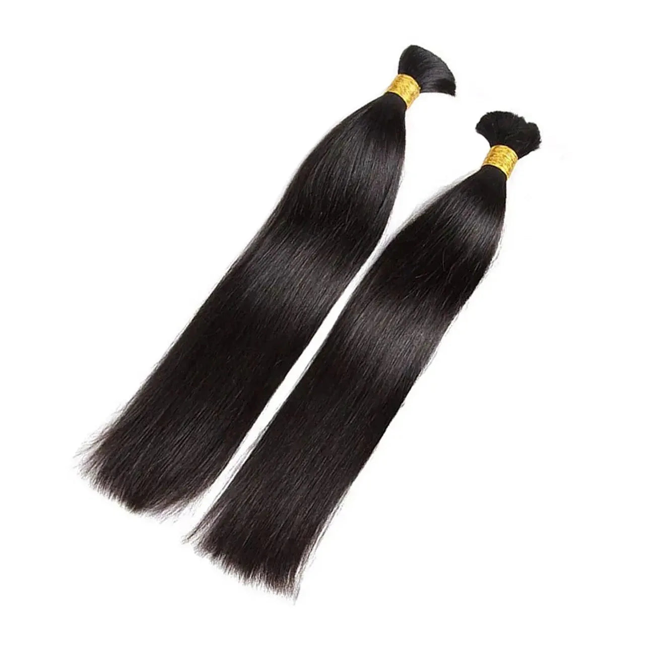 Single drawn straight bulk hair for braiding natural black