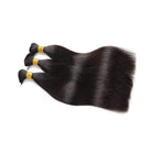 Single drawn three bundles straight bulk hair for braiding natural black