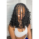 Single drawn twist curly bulk human hair natural black for black women