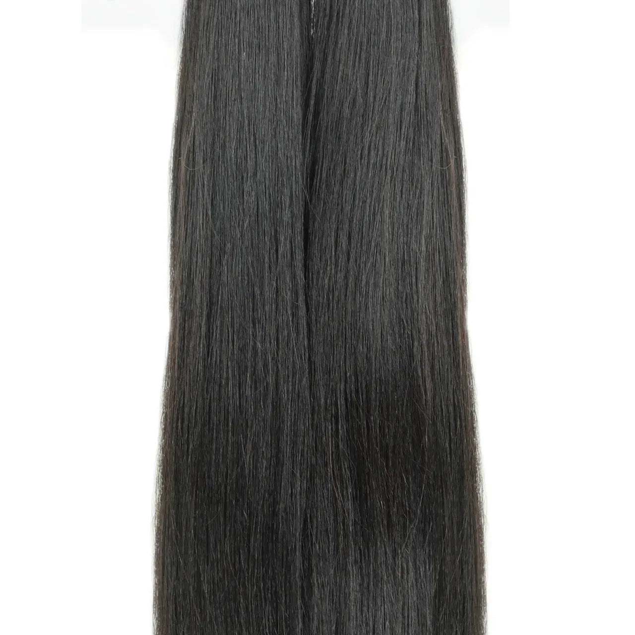 Soft and smooth hair single drawn straight yaki bulk human hair for braiding natural black