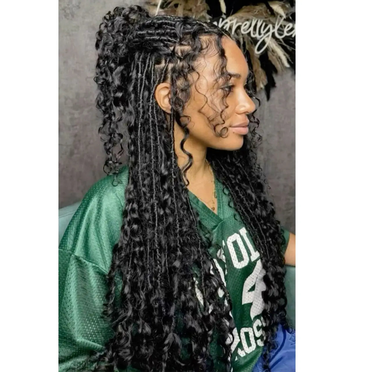 Spanish curly human hair bulk for braiding