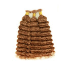 Three bundles bulk human hair for braiding light brown virgin human hair