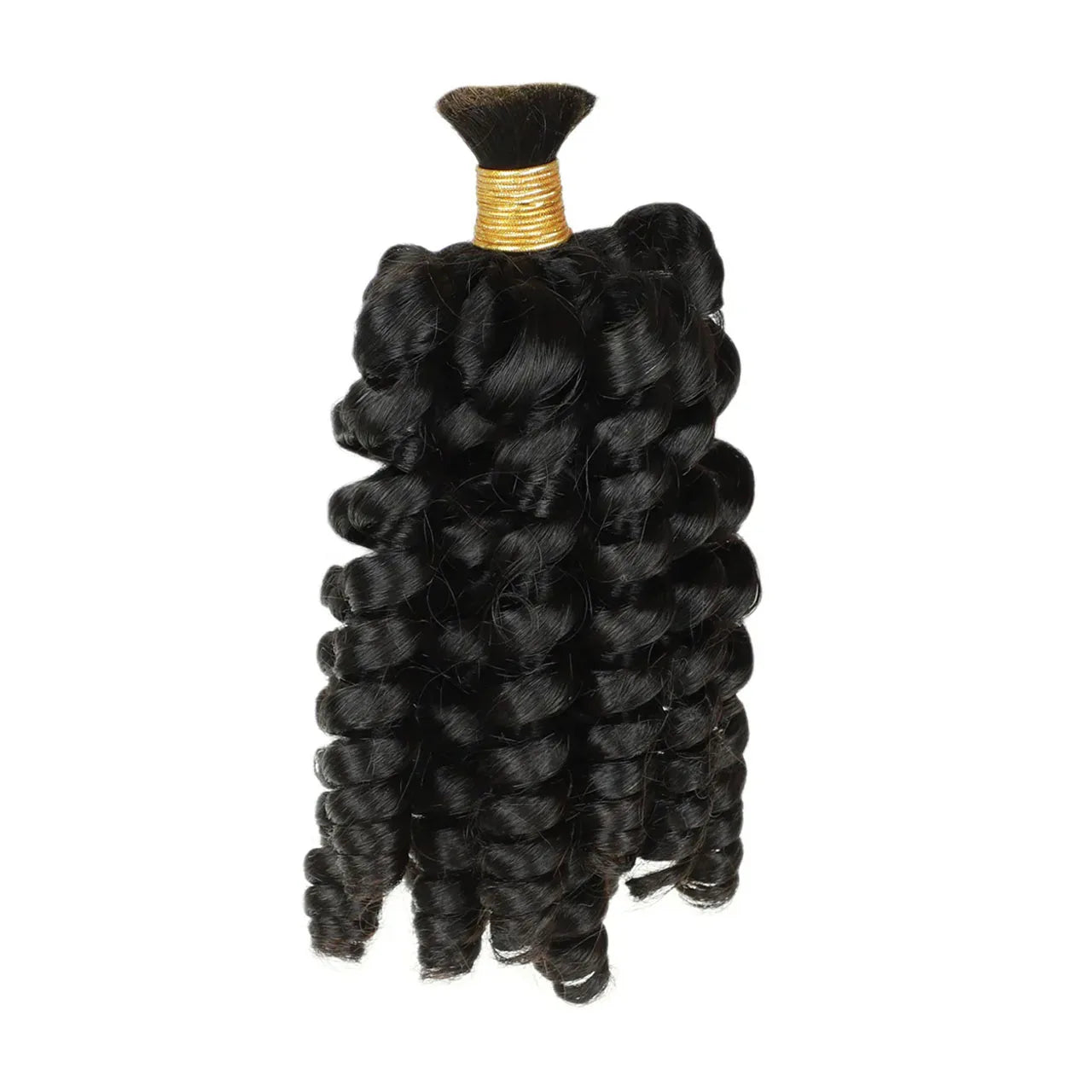 Twist curly bulk human hair for braiding natural black