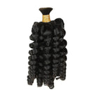 Twist curly bulk human hair for braiding natural black