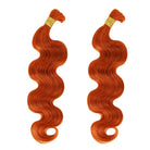 Two bundles bulk hair for boho knotless braids ginger body wave