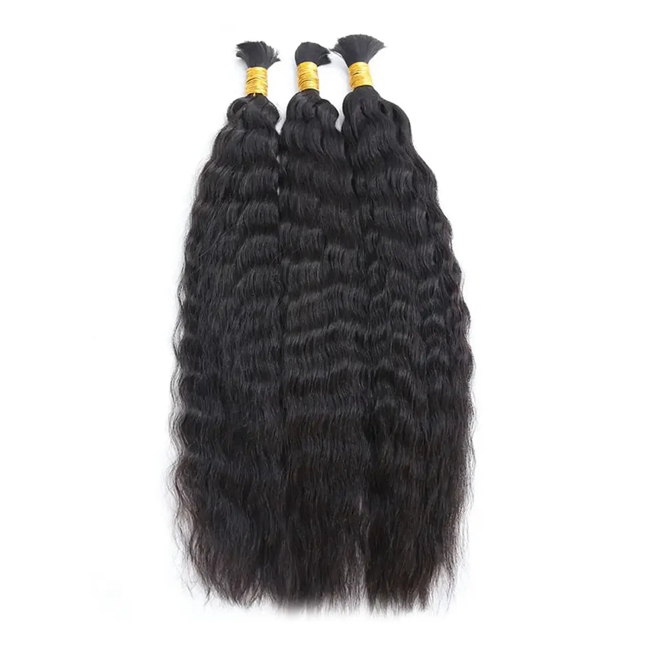 Water wave bulk hair extensions for boho knotless braiding three bundles